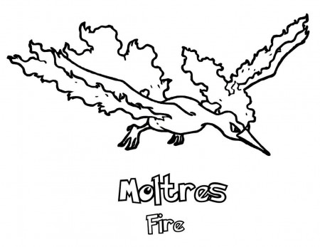Moltres Pokemon Coloring Pages