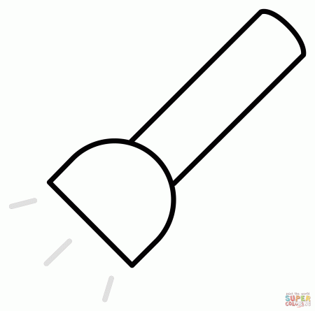 Flashlight Emoji coloring page | Free Printable Coloring Pages