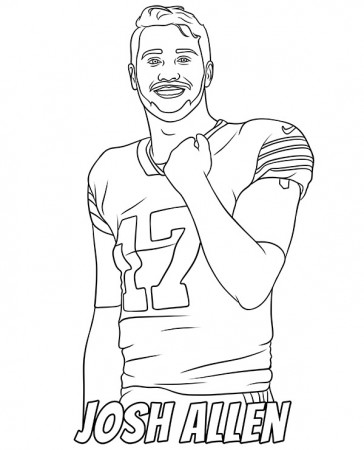 Josh Allen coloring page NFL player - Topcoloringpages.net
