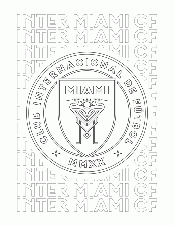 Inter Miami CF coloring pages