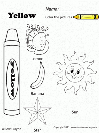 Yellow Coloring Pages - Coloring Page