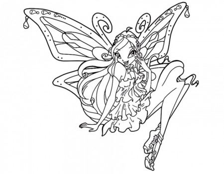 Winx Bloom coloring pages for girls
