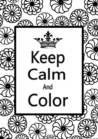 Keep Calm Free Coloring Pages