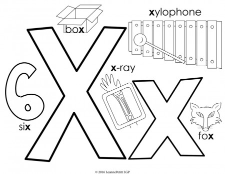 Letter X Coloring Pages Preschool at GetDrawings | Free download
