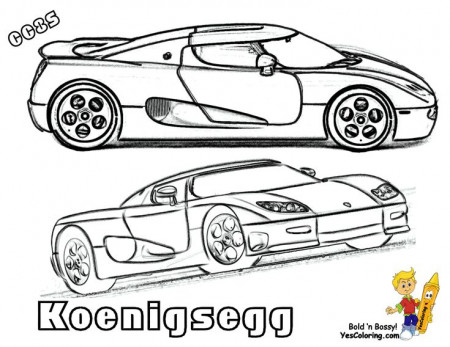 Striking Supercar Coloring | Free | Super Cars Coloring | Koenigsegg |  Super cars, Race car coloring pages, Cars coloring pages