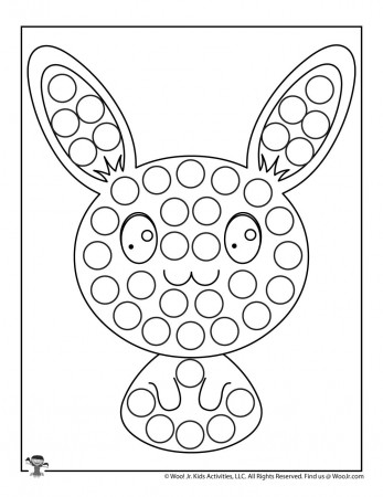 Easter Bunny Dot Marker Coloring Page | Woo! Jr. Kids Activities :  Children's Publishing