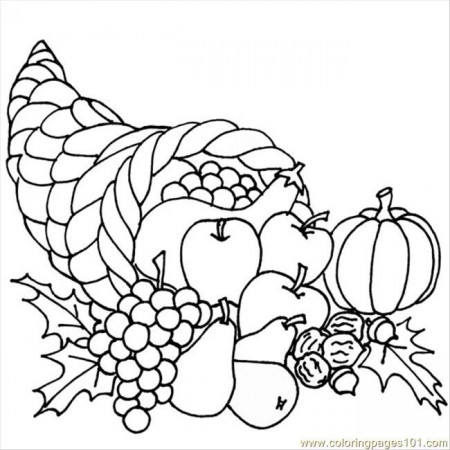 Thanksgiving Cornucopia Coloring Pages – Halloween Arts