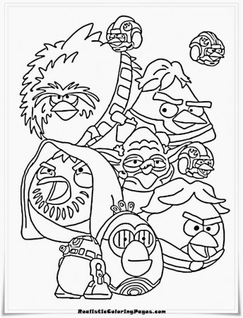 Star Wars Angry Birds Coloring Pages To Print - Coloring Page