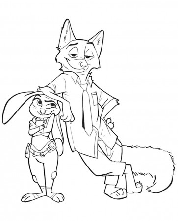 Zootopia free to color for kids - Zootopia Kids Coloring Pages