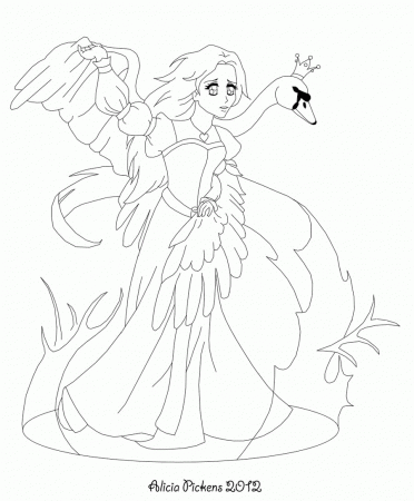 The Swan Princess - Coloring Pages for Kids and for Adults