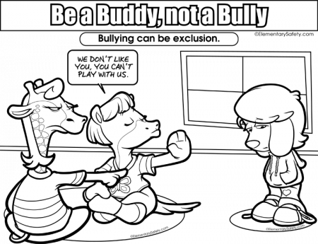 Anti Bullying Coloring Page