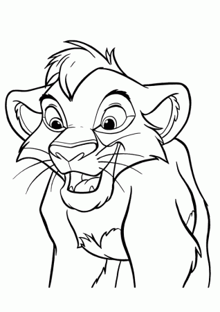 Lion King Coloring Pages Online Game : Simba with flowers Coloring ...