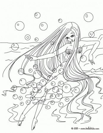 Detailed Coloring Pages Of Mermaids | Coloring Online