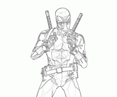Deadpool printable coloring page