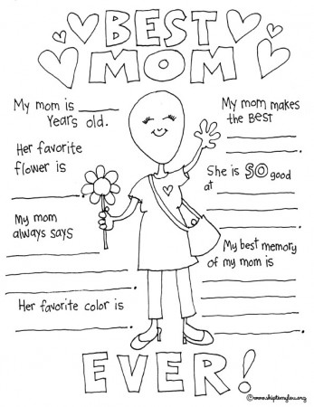 Mother's Day Coloring Pages - Celebrate the BEST Mom | Skip To My Lou