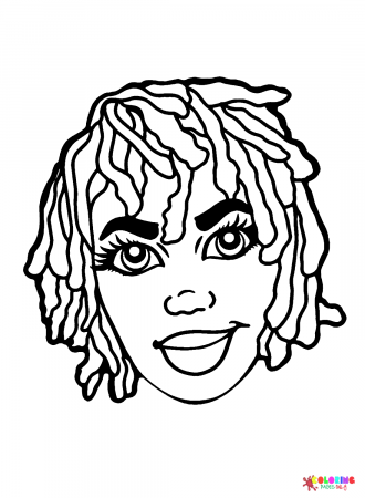 African American Woman with Dreadlocks Coloring Pages - Dreadlocks Coloring  Pages - Coloring Pages For Kids And Adults
