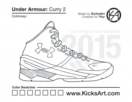 Under Armor Curry 2 coloring page