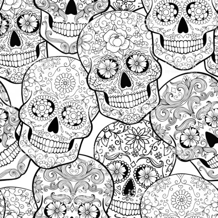 Free Sugar Skull Coloring Pages To Print Animals For Kids –  Approachingtheelephant
