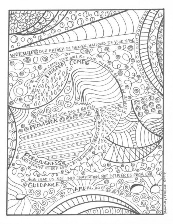 The Lord's Prayer Coloring Page printable coloring page | Etsy