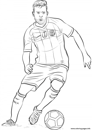 Jordi Alba Fifa World Cup Football Coloring Pages Printable