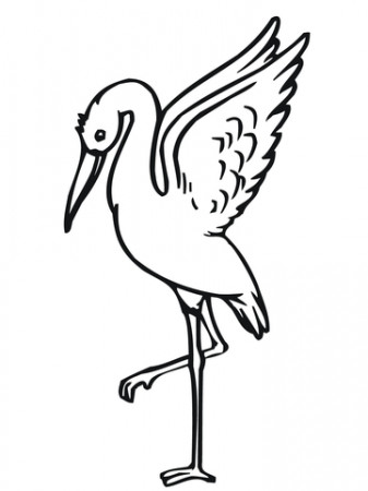 Stork Taking Off coloring page | Free ...supercoloring.com