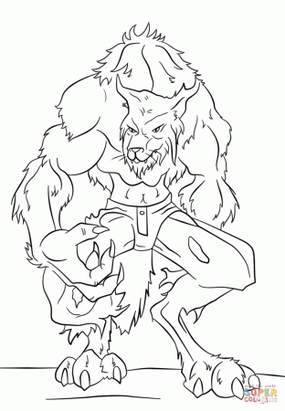 Free Free Werewolf Coloring Pages, Download Free Clip Art, Free Clip Art on  Clipart Library