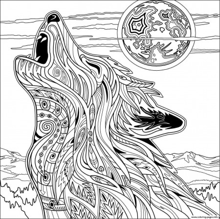 Werewolf Coloring Pages For Adults - Part 5 | Free Resource For Teaching