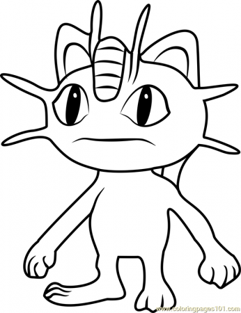 Meowth Pokemon GO Coloring Page - Free Pokémon GO Coloring Pages ...