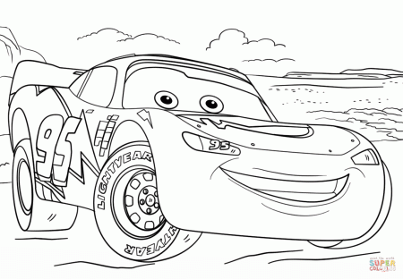 Lightning McQueen from Cars 3 coloring page | Free Printable ...
