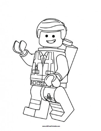 Lego Emmet Coloring Page - Free Printable - AllFreePrintable.com