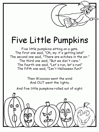 Five Little Pumpkins Poem Fall Stuff For School Pinterest 2014 