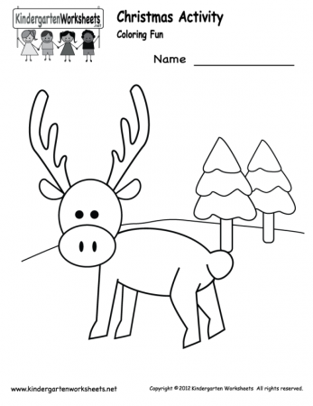 Christmas Coloring Worksheet Free Kindergarten Holiday Worksheet 