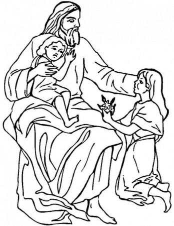 Print Jesus Loves The Children Coloring Page | Laptopezine.