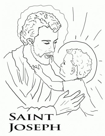 St. Joseph coloring page | One Holy Catholic Church