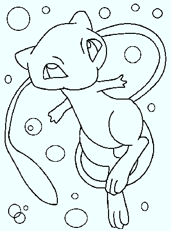 MEW pokemon Colouring Pages (page 2)