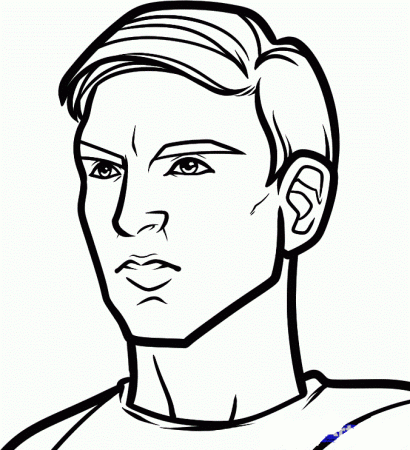 Chris Evan Captain America Coloring Page | Kids Coloring Page