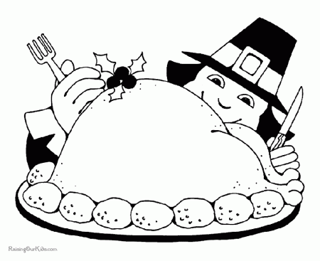 thanksgiving turkey dinner coloring pages
