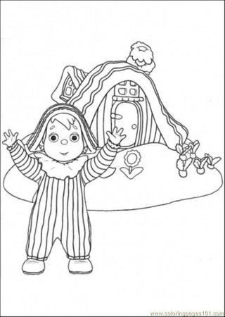 Coloring Pages That Boy Is Standing In Front Of The House 
