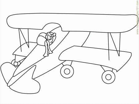Coloring Pages Airplane8 (Transport > Air Transport) - free 