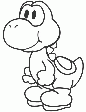 Yoshi Coloring Pages Printable - KidsColoringSource.