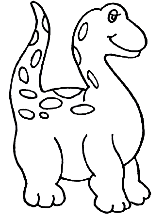 Cute Dinosaur Coloring Pages For Kids Images & Pictures - Becuo