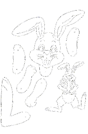 Easter Bunny Coloring Pages For Toddlers : Easter Bunny Coloring 