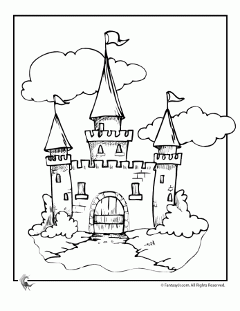 Fantasy Jr. | Cinderella's Castle Coloring Page