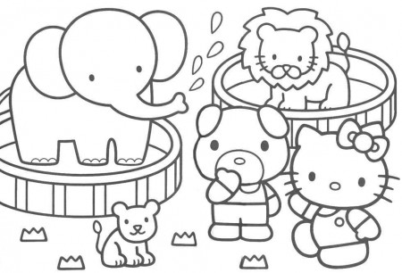 HELLO KITTY COLORING PAGES