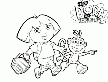 Download Boots And Dora Printable Coloring Pages Or Print Boots 