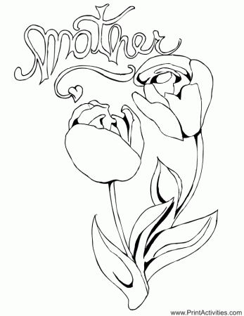Mothers Day Flowers Coloring Pages