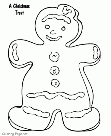 Christmas Coloring Pages - Gingerbread Man