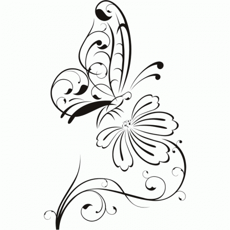Delecate Butterfly Outline Wall Sticker Nature Wall Decal Art | eBay