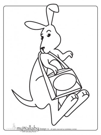 MyWallaby Kangaroo Coloring Page : Printables for Kids – free word 