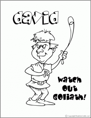 Coloring Page – David and Goliath « First Baptist Church of 